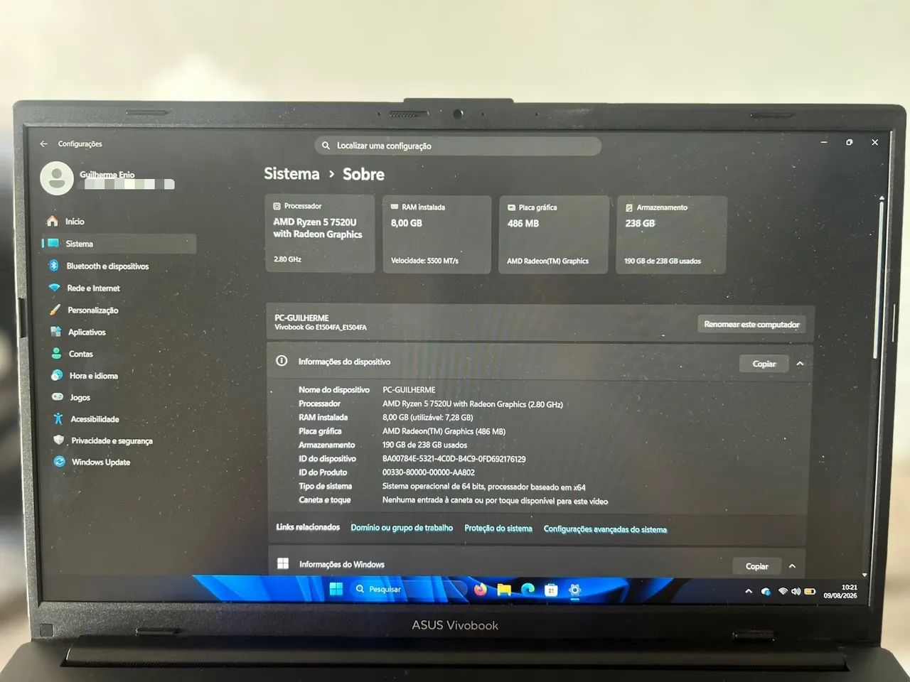 Vendo notebook Asus - Foto 5