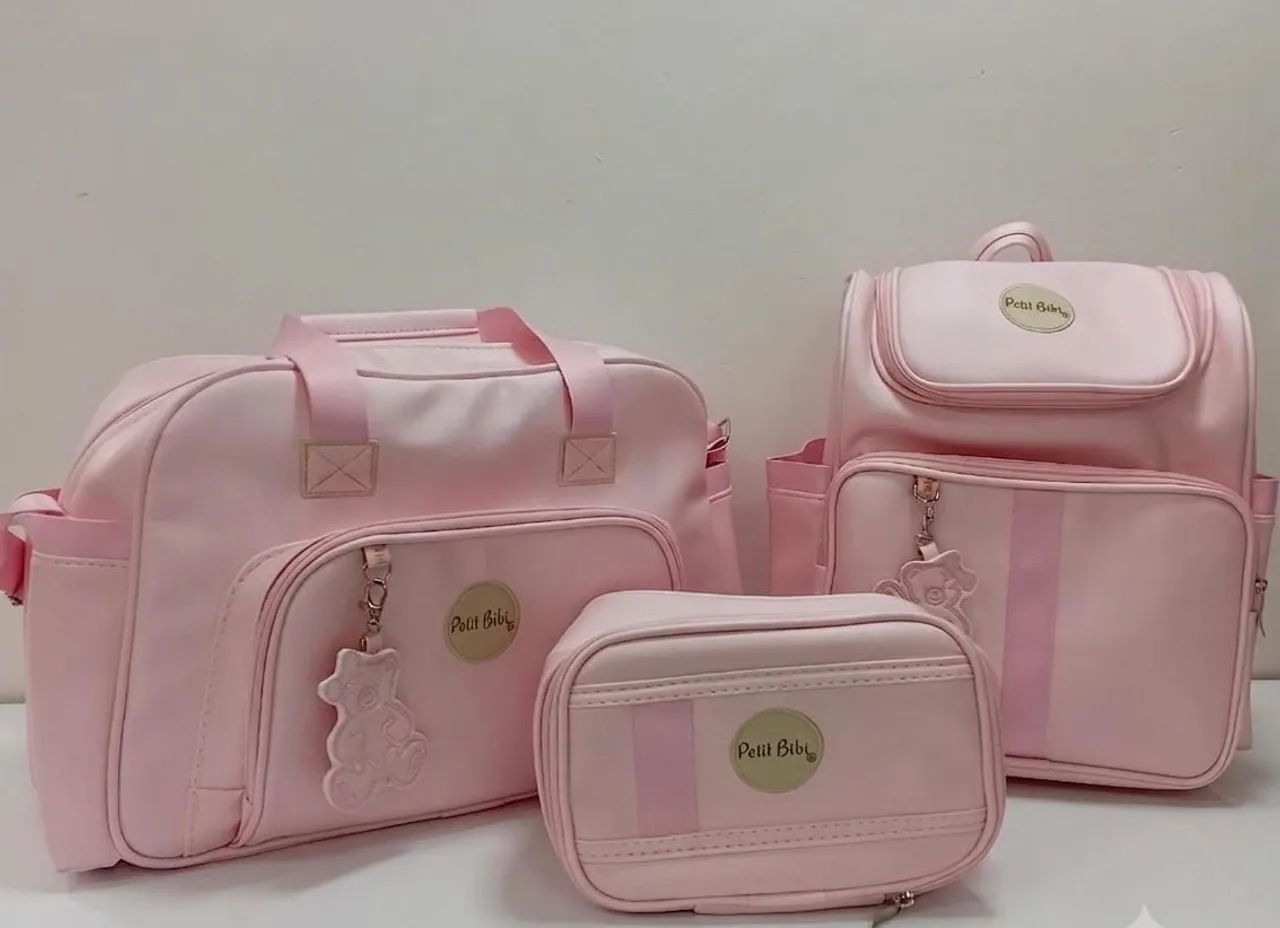 Kit bolsas Petit Bibi rosa original 