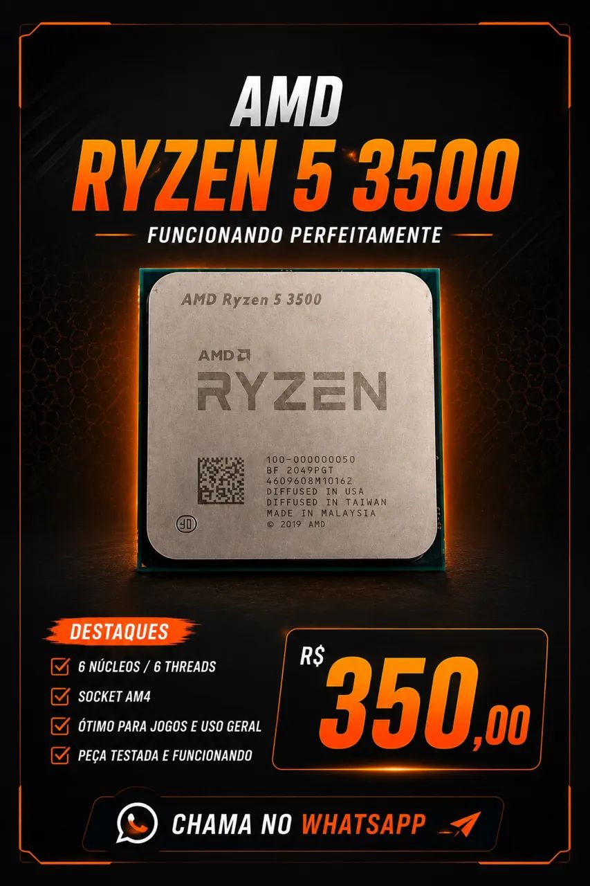 AMD Ryzen5 3500 新品未開封 Processador AMD Ryzen 5 3500 - Processadores - Ponta Negra, Natal