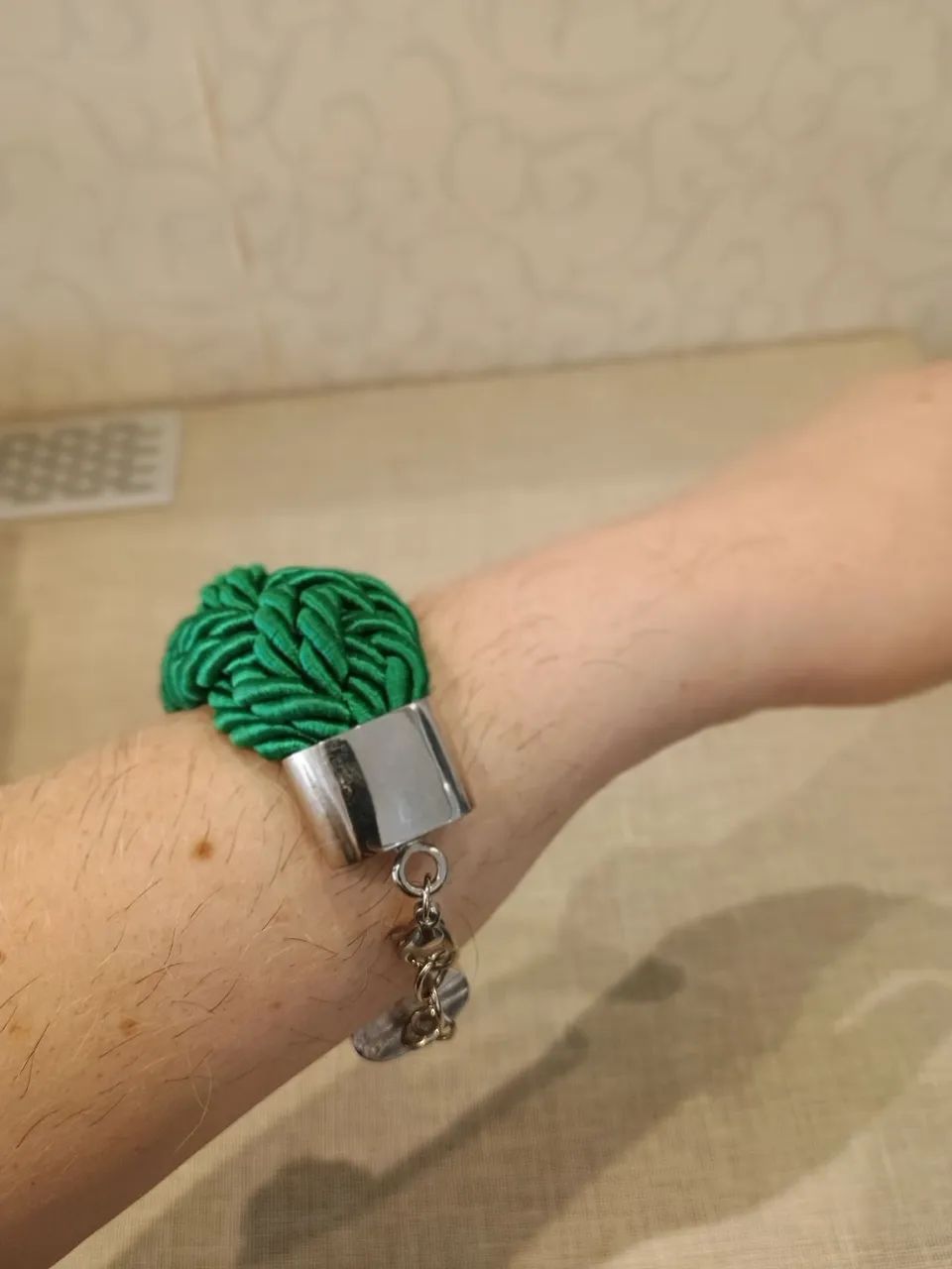 Pulseira Mercadinho Chic cordão verde - Foto 2