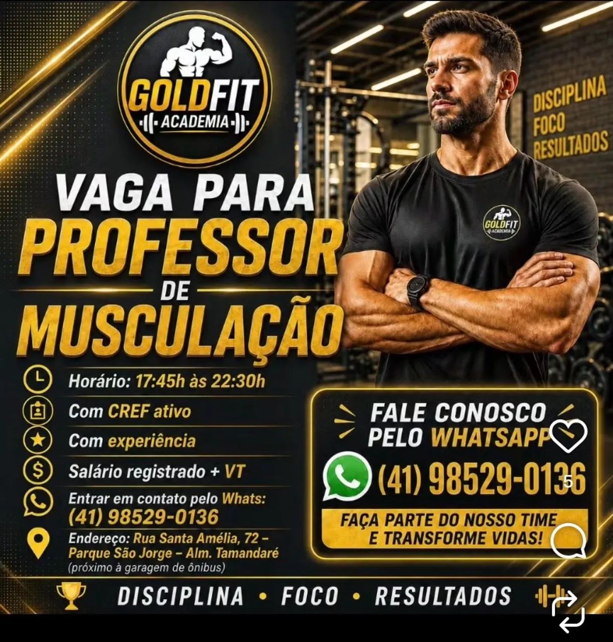 Professor academia noite