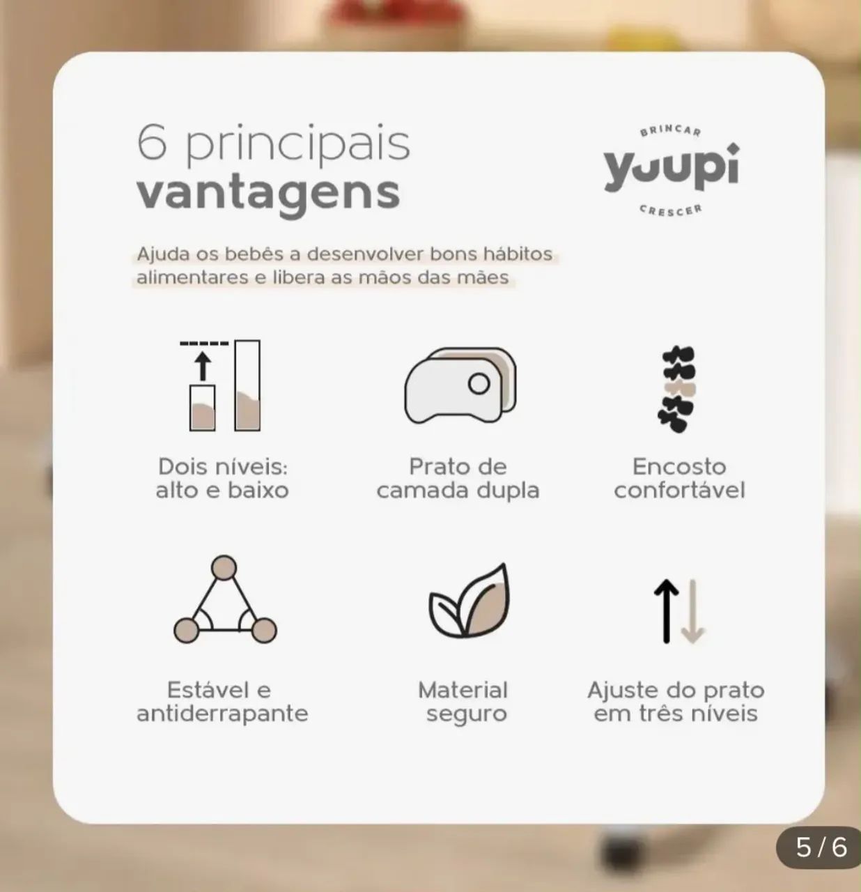 Cadeira de alimentação infantil  - Foto 3