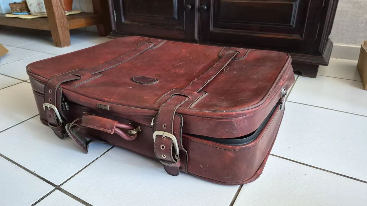 Mala em couro puro, estilo vintage! - Foto 4