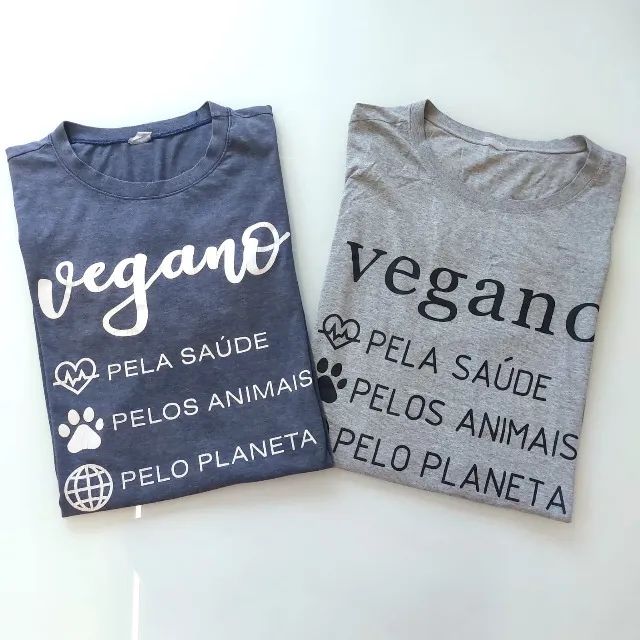 Camisetas Tamanho G Vegano - Kit com 2 