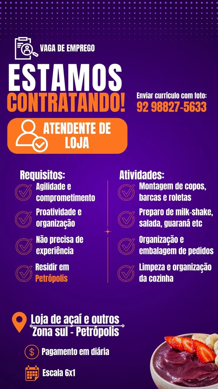 Oportunidade em acaiteria em PETRÓPOLIS 