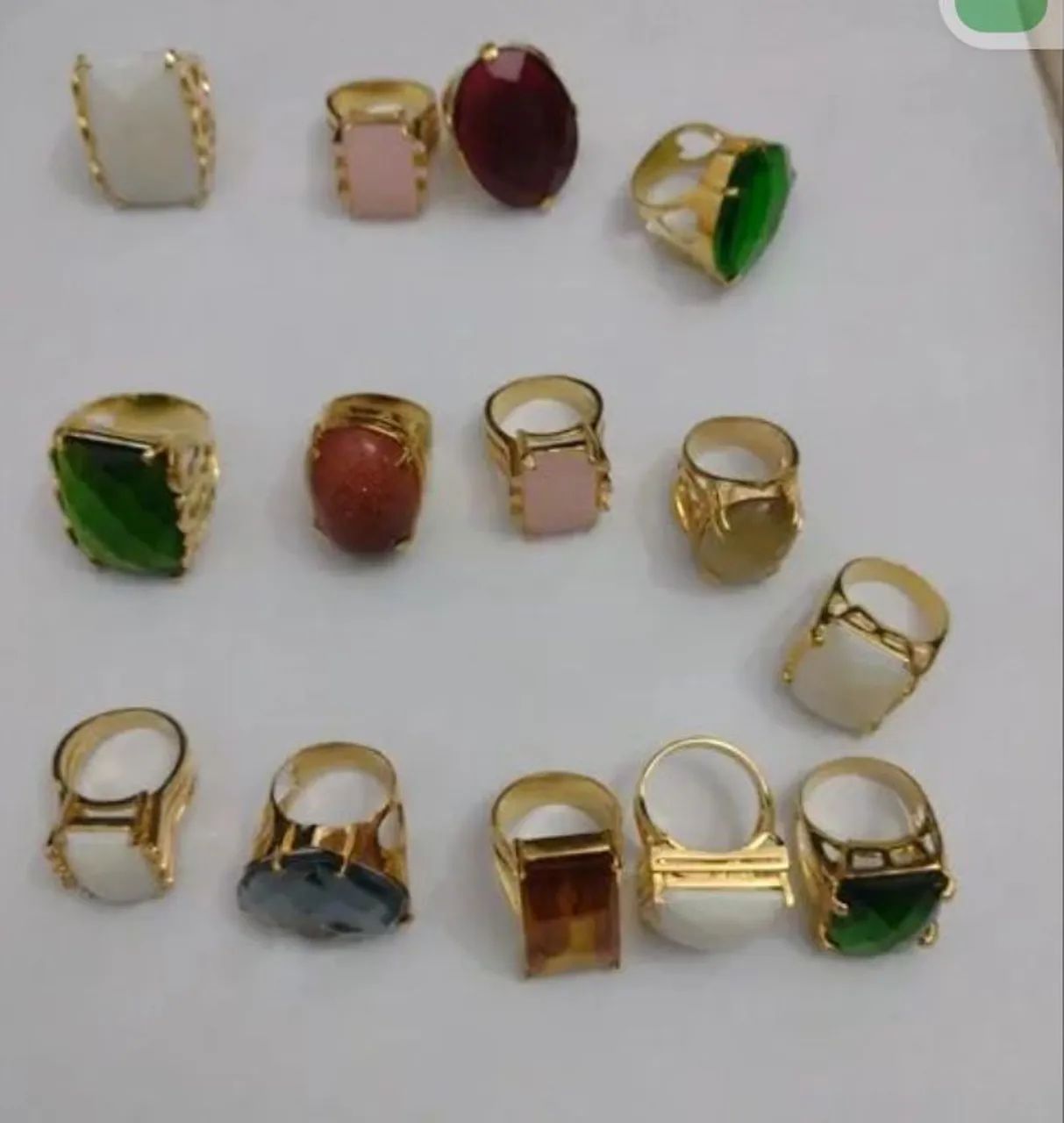 Anéis semi jóias banhado a ouro 18k - Foto 2