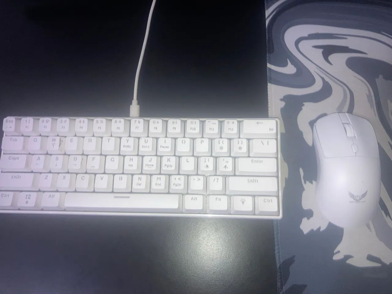 Vendo teclado + mouse branco  - Foto 4