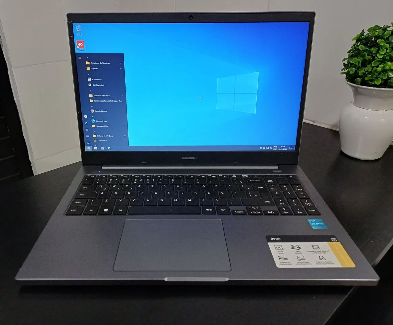 Notebook samsung book 256SSD 4GB "Windows 10"