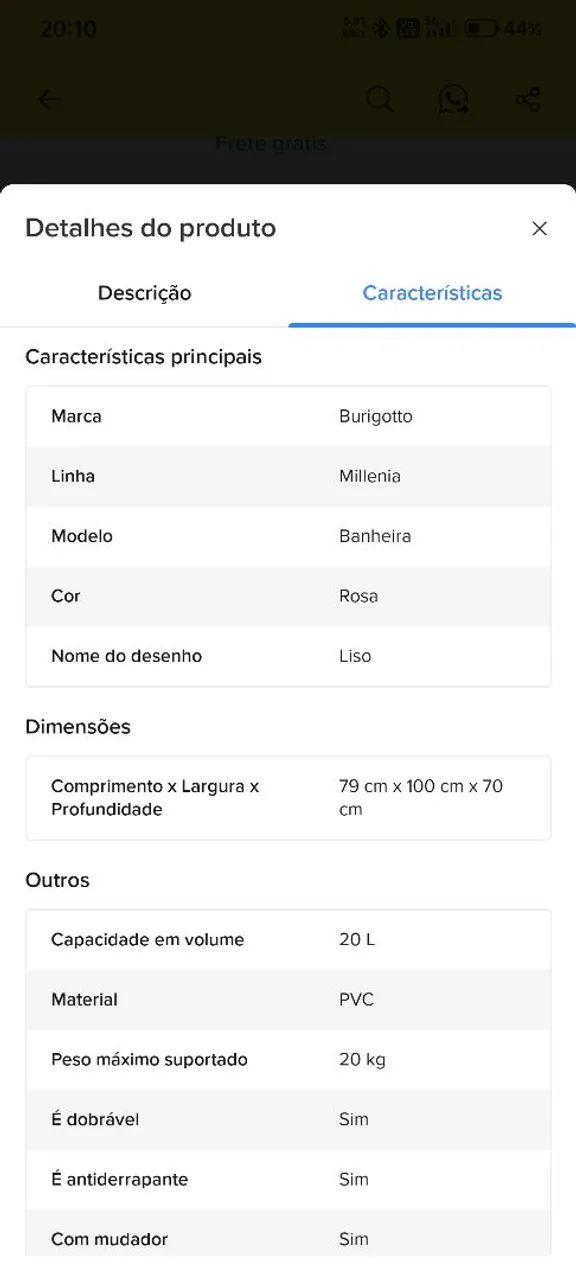 Banheira Burigotto (USADA, BEM CONSERVADA.) - Foto 3