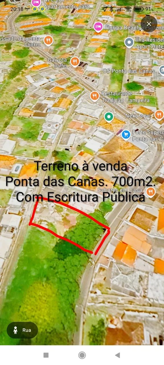 Terreno Ponta das Canas. 700m2. Com Escritura Pública