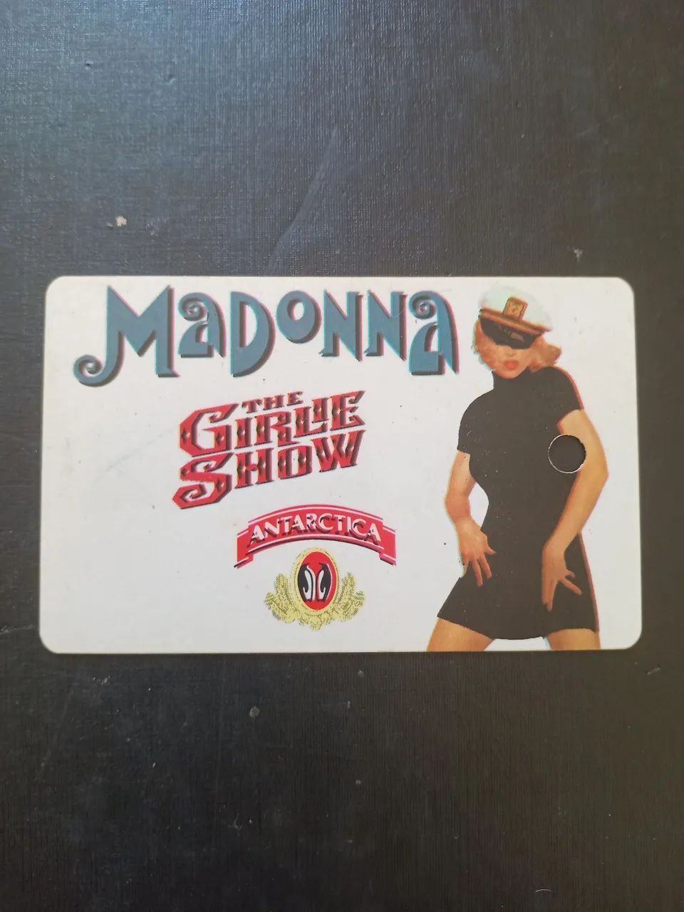 MADONNA - CARTÃO MAGNÉTICO DO PRIMEIRO SHOW DA MADONNA NO BRASIL