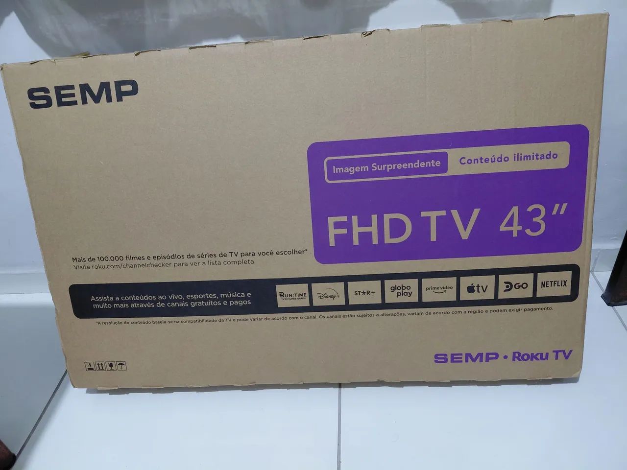 TV 43" FHD NOVA, POUCO USADA - Foto 4