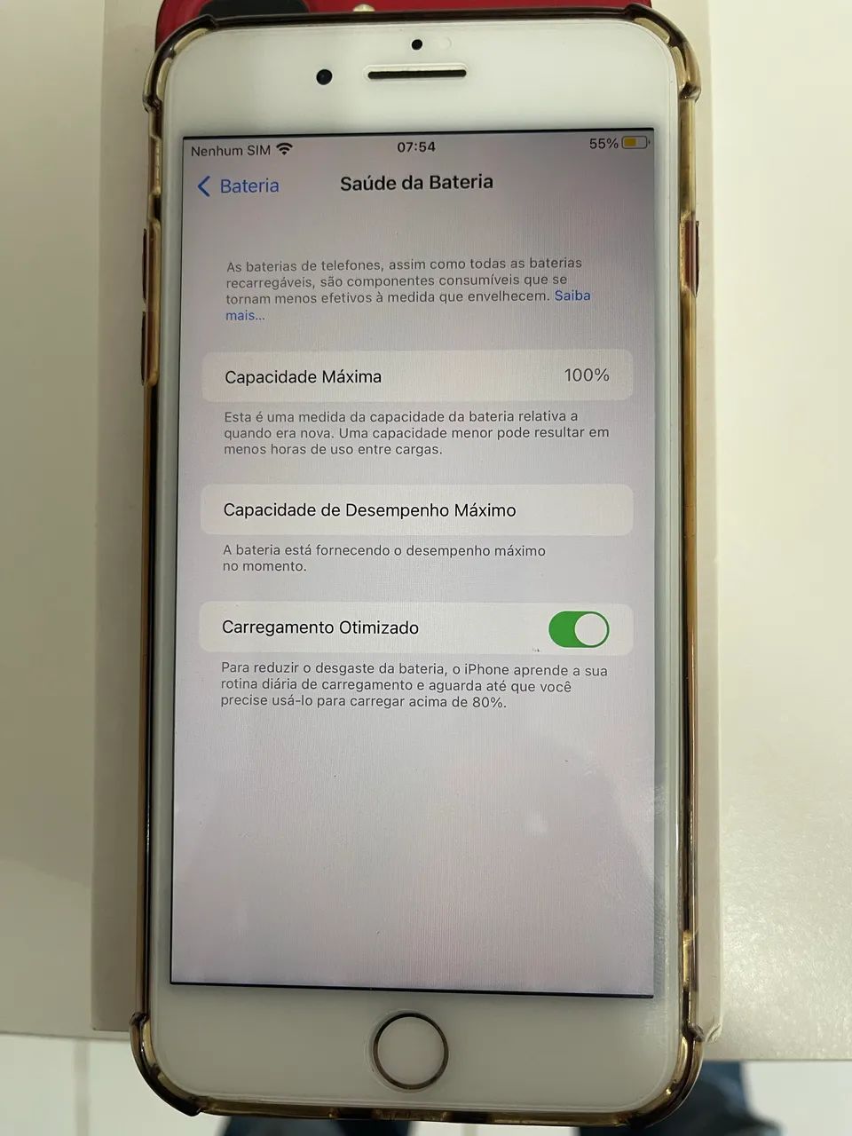 iPhone 7 Plus impecável com caixa original e chave de tirar cartão  - Foto 5