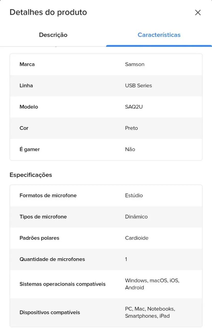 Microfone Samson Q2u - Foto 5