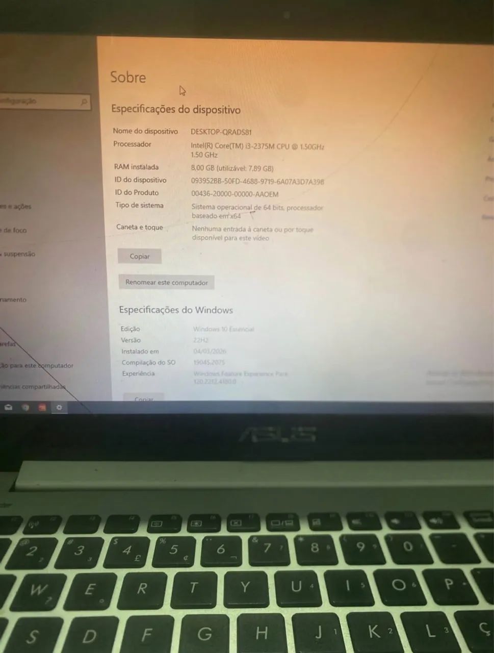 Notebook ASUS Intel Core i3 8GB RAM - Foto 3
