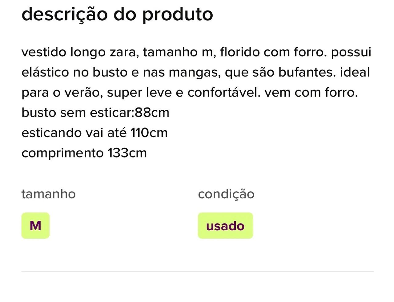 vestido longo zara florido m - Foto 5
