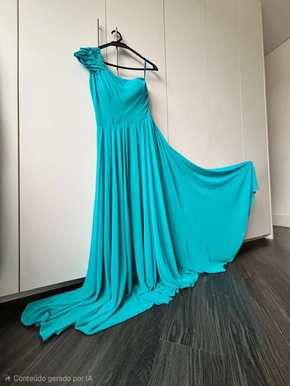 Vestido longo crepe de seda - Foto 2