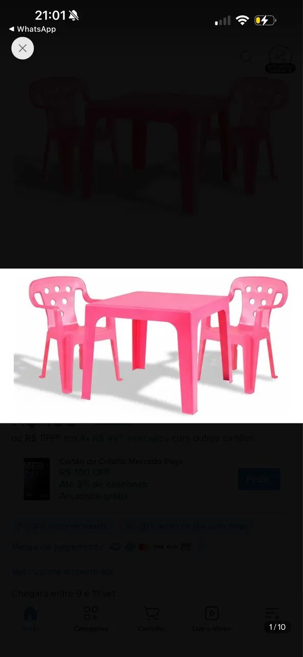 Mesa com duas cadeiras infantil - Foto 4