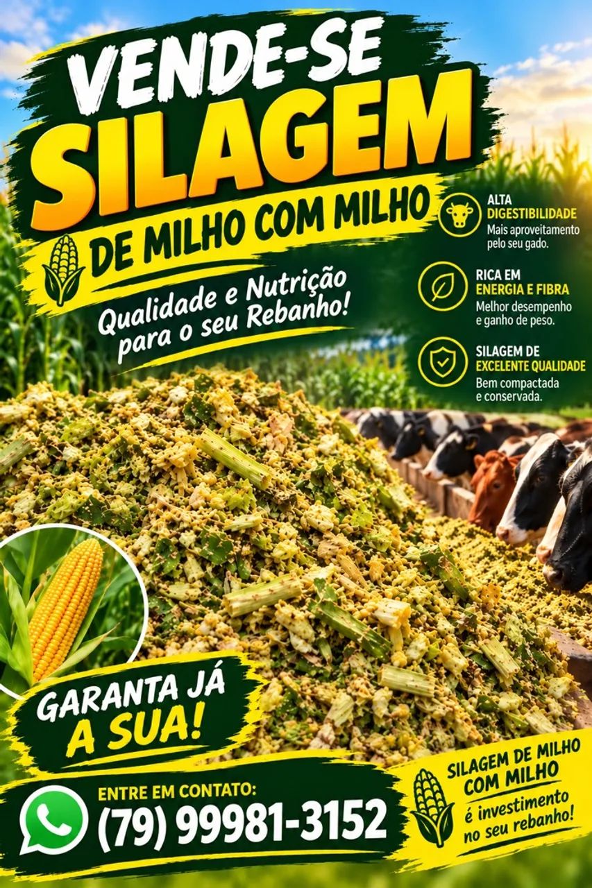 VENDO SILAGEM DE MILHO COM MILHO NA TONELADA