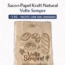 SACO KRAFT PARA PÃO - PREÇO DE CUSTO