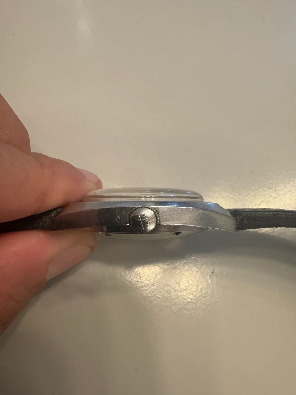 Relógio modulus vintage automático 25 rubis pulseira de couro raro para colecionador - Foto 5
