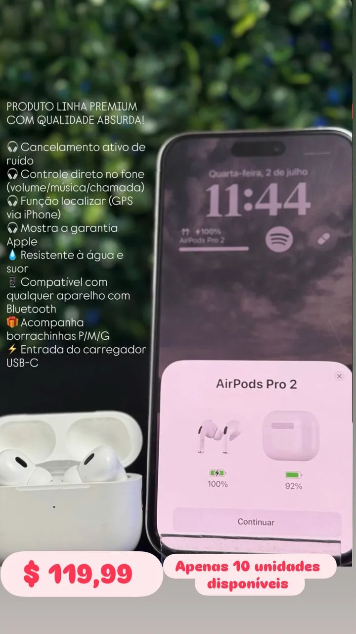 Air Pods Pro 2 Linha Premium - Fones de Ouvido - Campo Grande, Rio