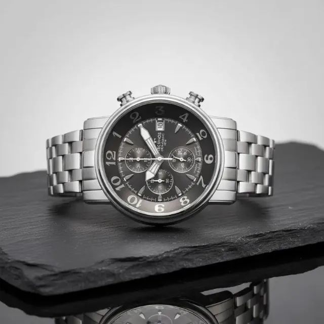 Relógio Technos Masculino Grandtech Prata - Foto 3