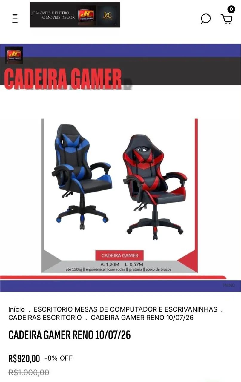 CADEIRA GAMER 