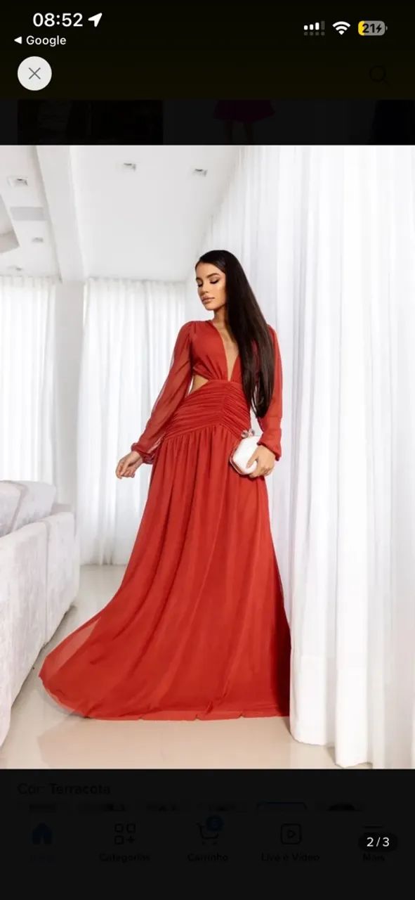 Vestido longo de festa