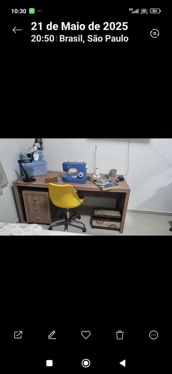 Mesa de escritório mdf 1,60 de comprimento.