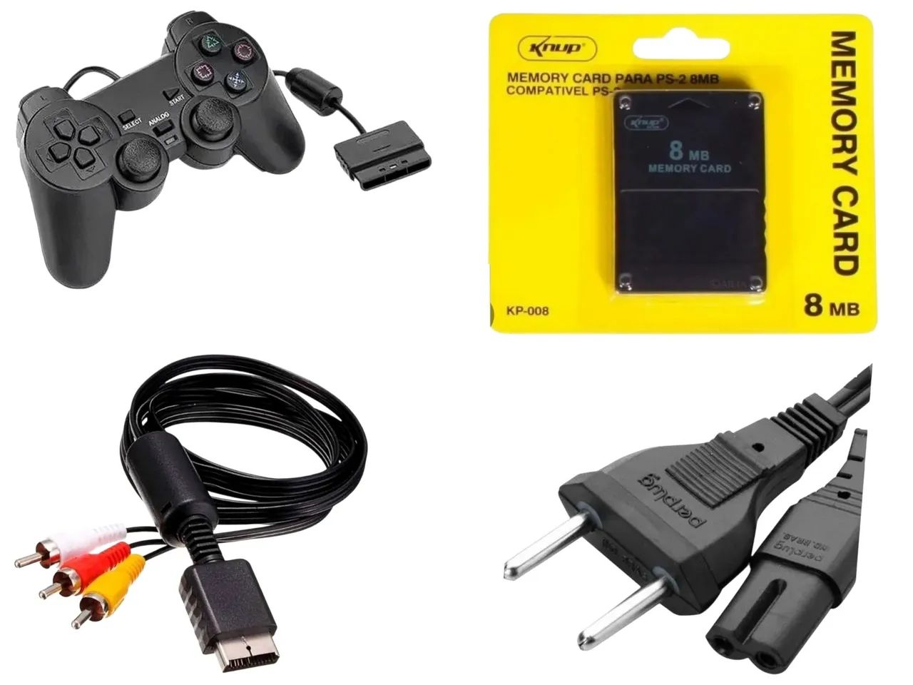 KIT ACESSORIOS PS2 COMPLETO