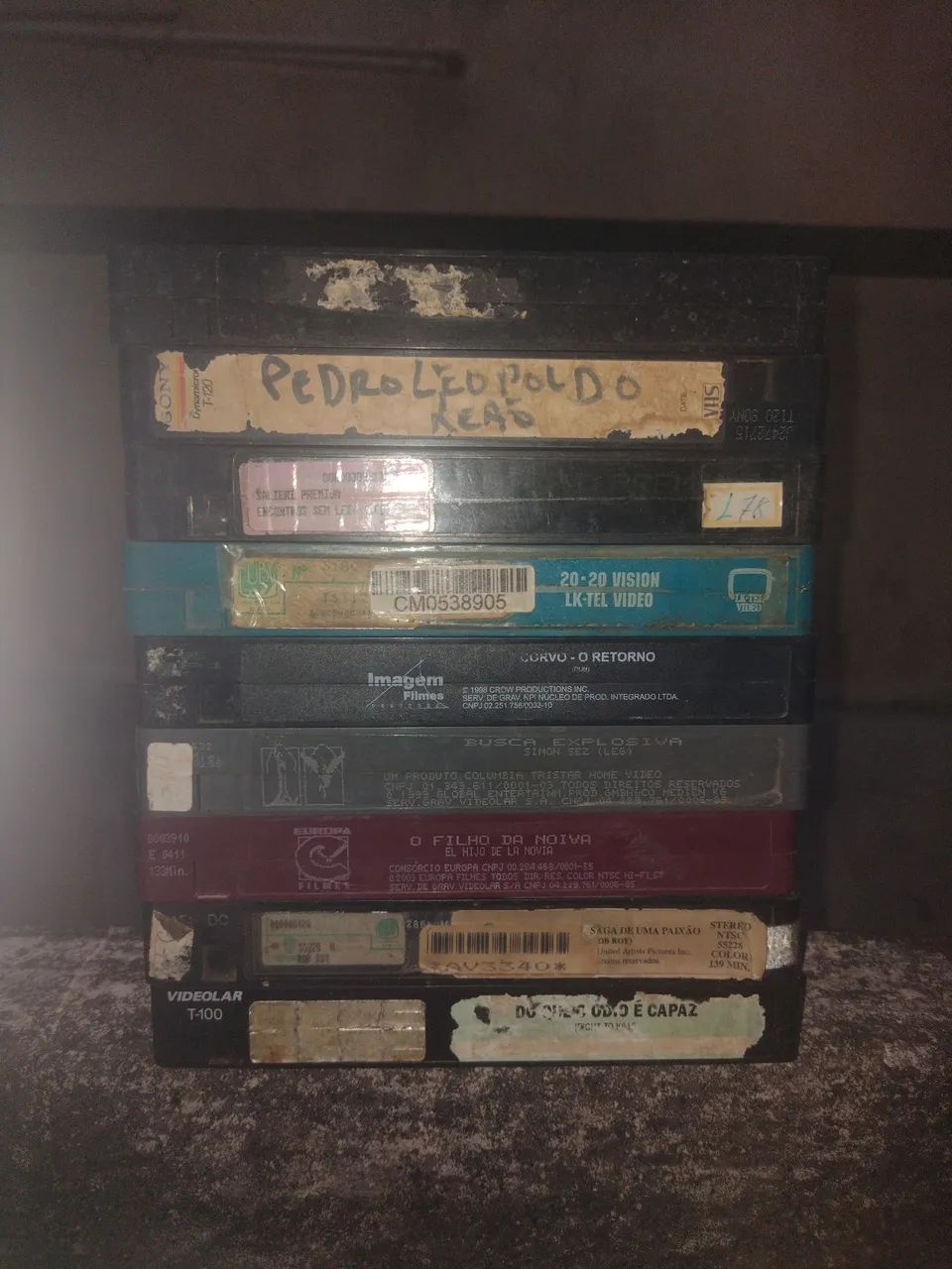 Vhs fitas de vídeo com 9 unidades sem capas