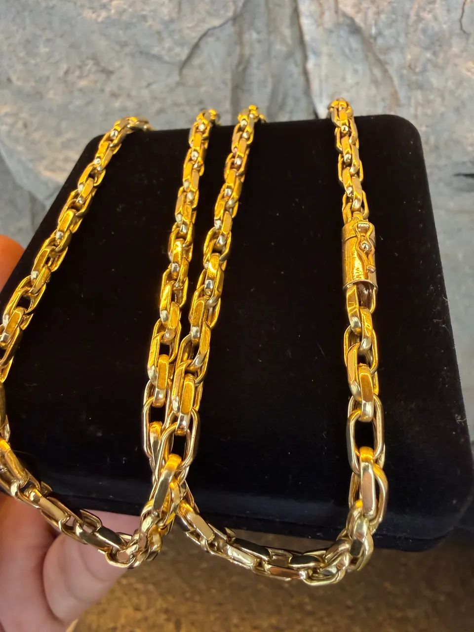 Cordão de ouro 18k elo duplo zero  - Foto 5