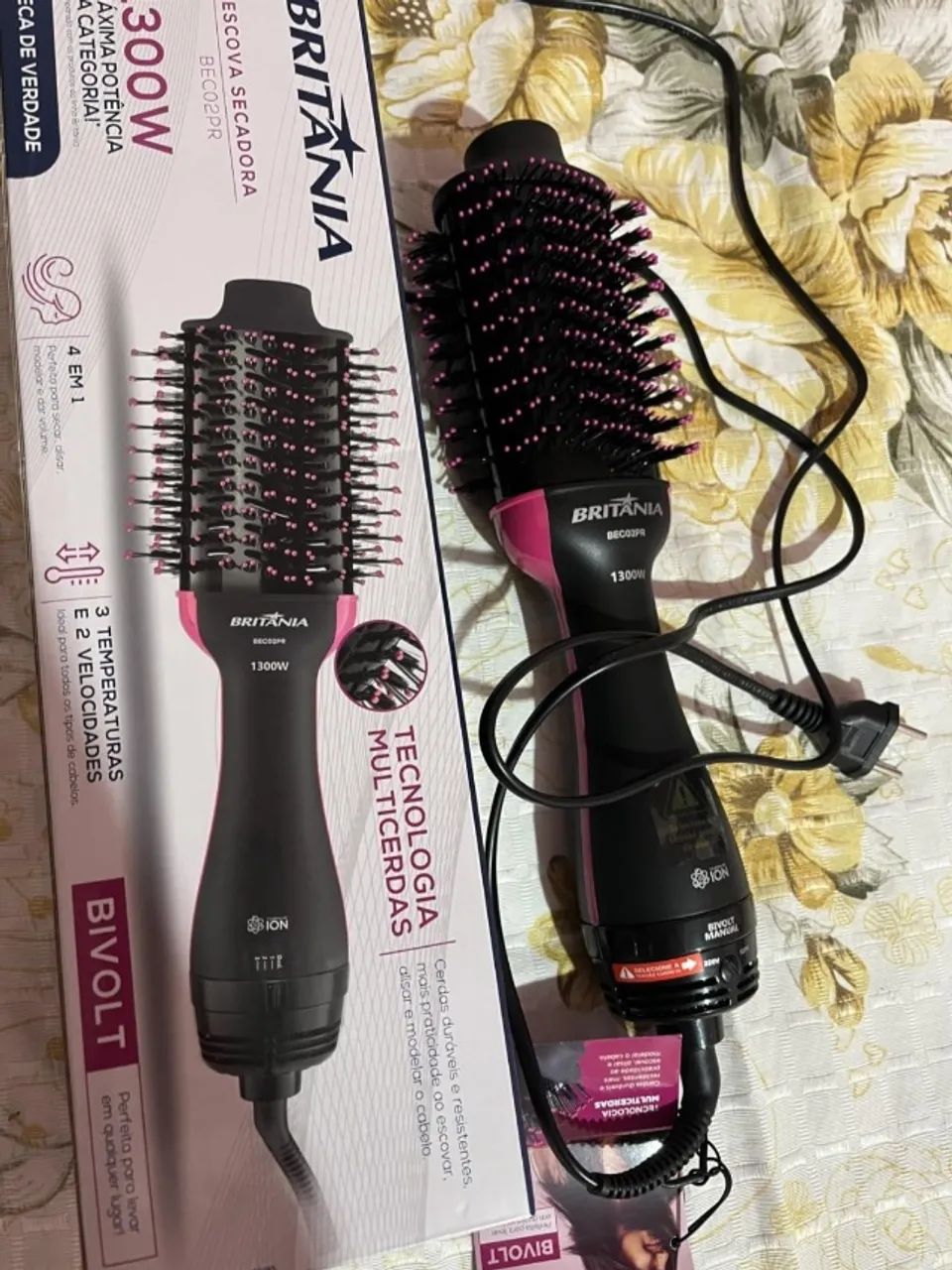 Escova Secadora Britânia 1300W | 4 em 1 | NOVA