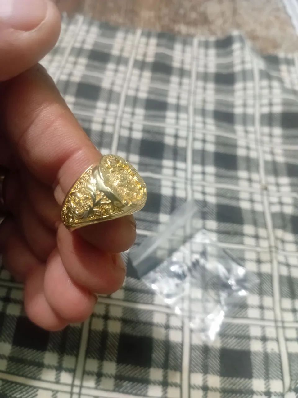 Anel masculino dourado*novo*! - Foto 2