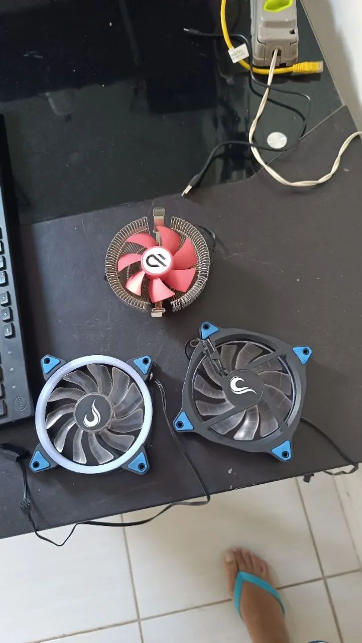2 FANS Rise Mode Galaxy Led 120mm Azul funcionando perfeitamente.  - Foto 4