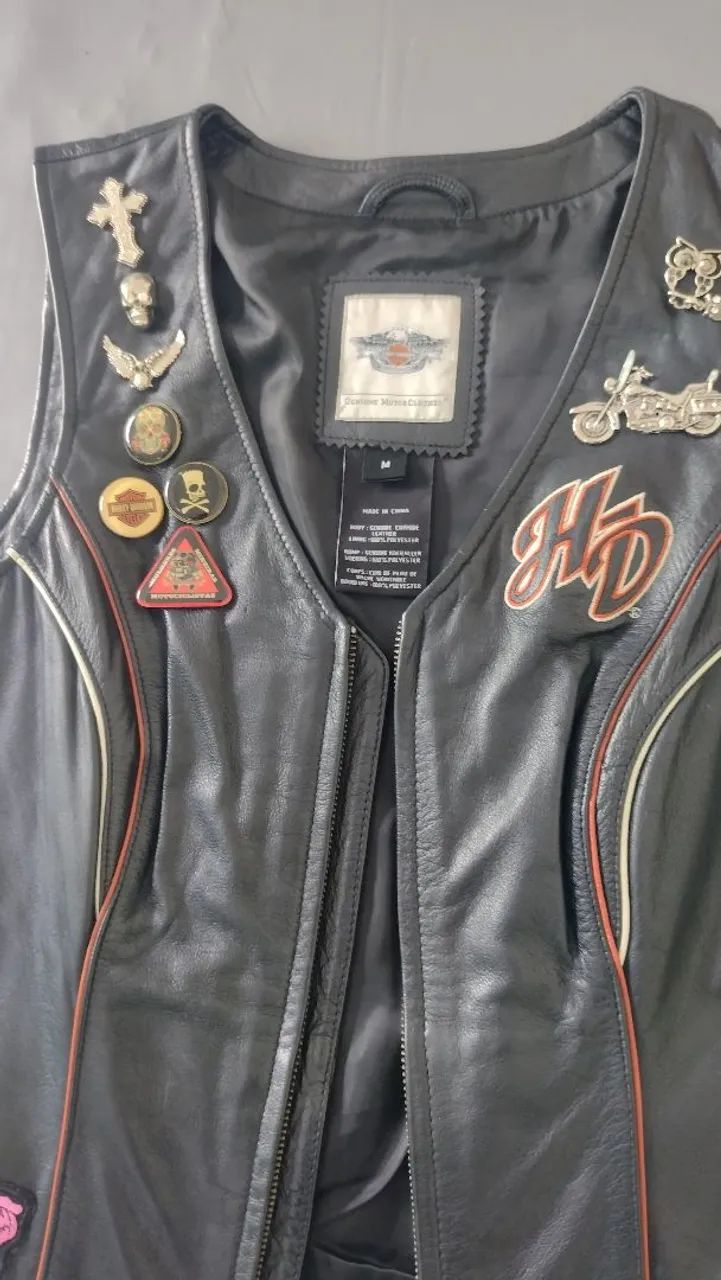 COLETE FEMININO COURO ORIGINAL HARLEY DAVIDSON  - Foto 4