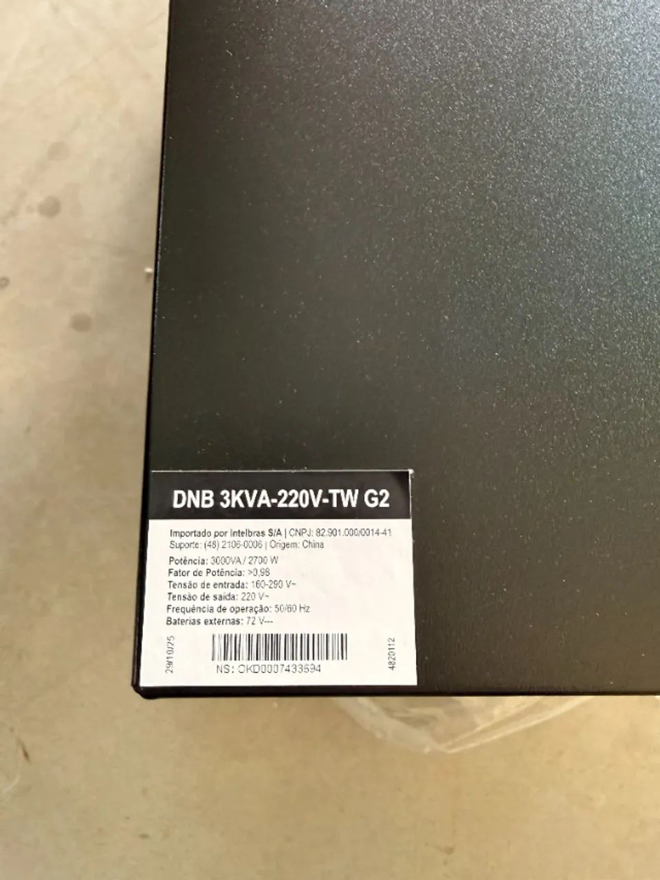 Nobreak Intelbras DNB 3KVA-220V-TW G2 - Foto 2