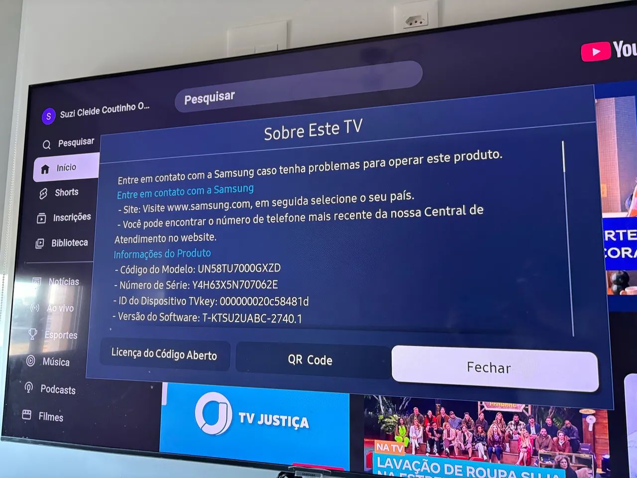 Tv Samsung 55 e 58 polegadas 
