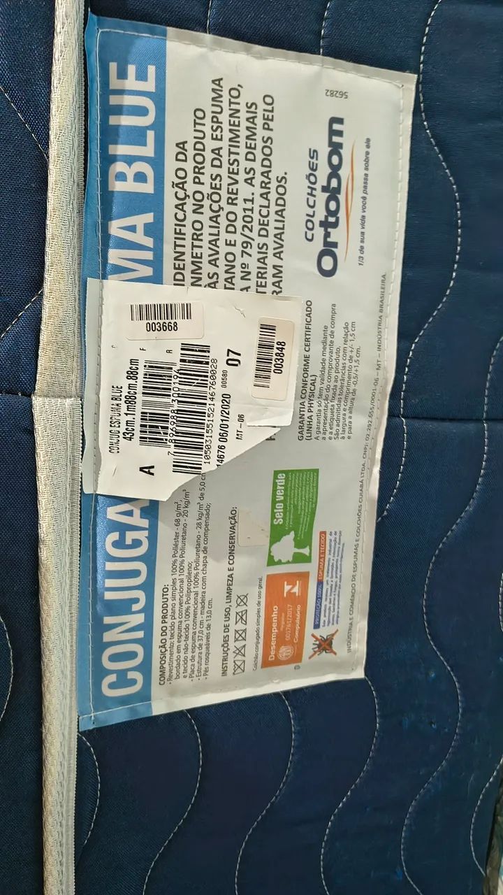 Cama Box Solteiro Ortobom Conjugado Blue 88x188  - Foto 4