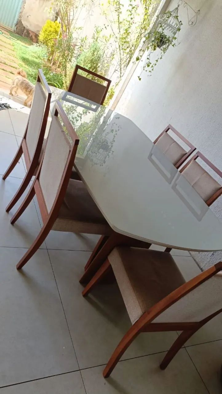 Mesa e Cadeiras Madeira Maciça - Foto 3