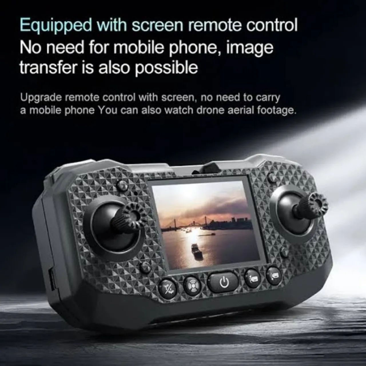 Drone com Tela no Controle e cartão SD de 8 GB. Controle Recarregável. - Foto 5
