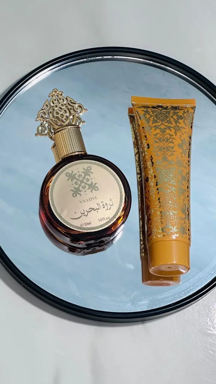 kit perfume + creme hidratante inspiração arabe 