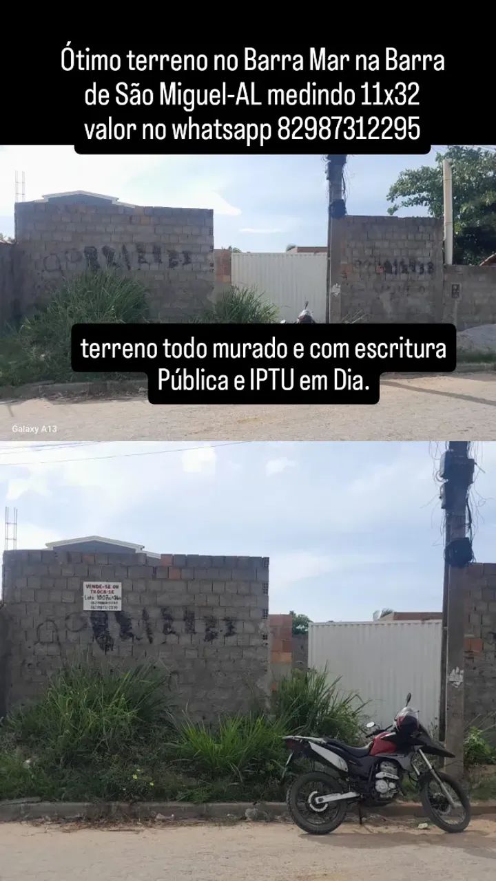Terreno Barra de São Miguel-AL (Barra Mar) 