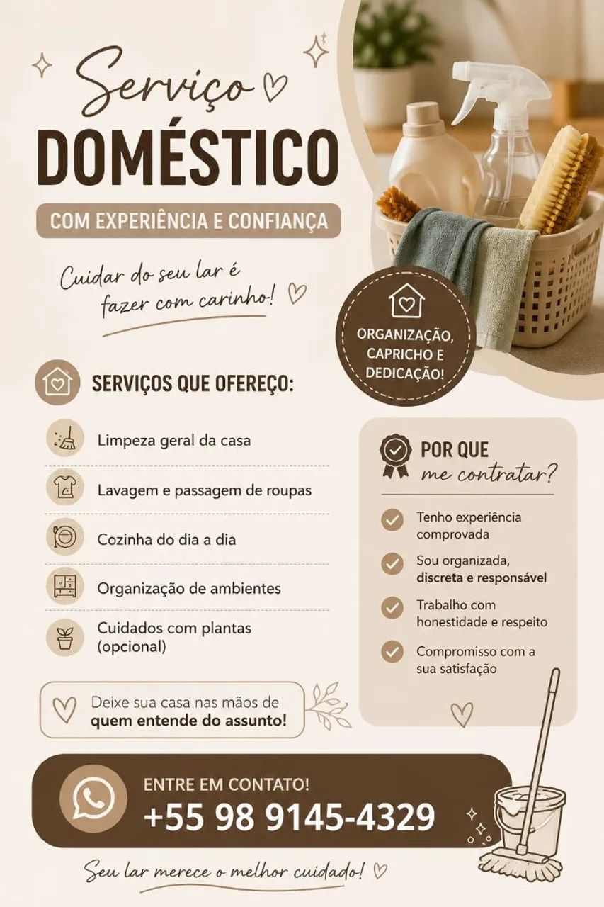 Serviço doméstico.