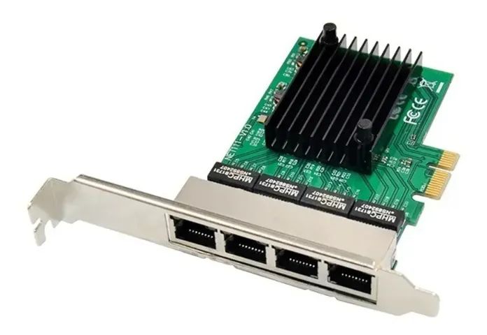 Placa De Rede Pcie Pci Express X1 Quad 4 Lan Gigabit Realtek