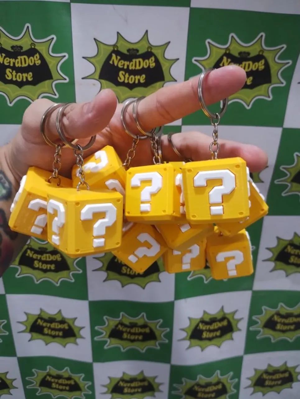 Chaveiro Blocos Mario World - NerdDog Store - Yoshi Bowser Koopa