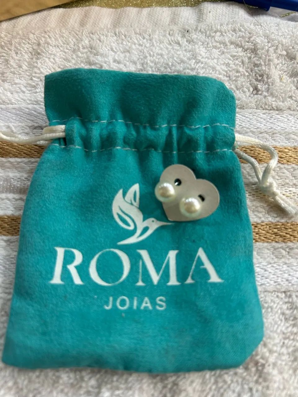 Brincos pérola Roma joias - Foto 3