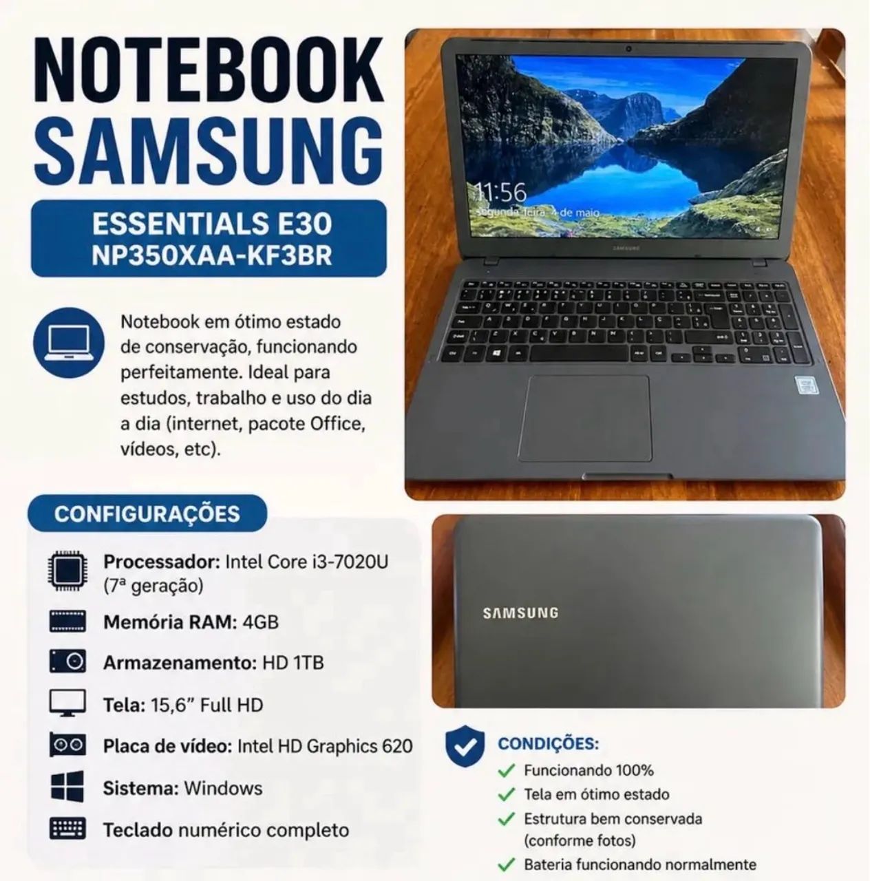 Notebook Samsung Essentials E30.