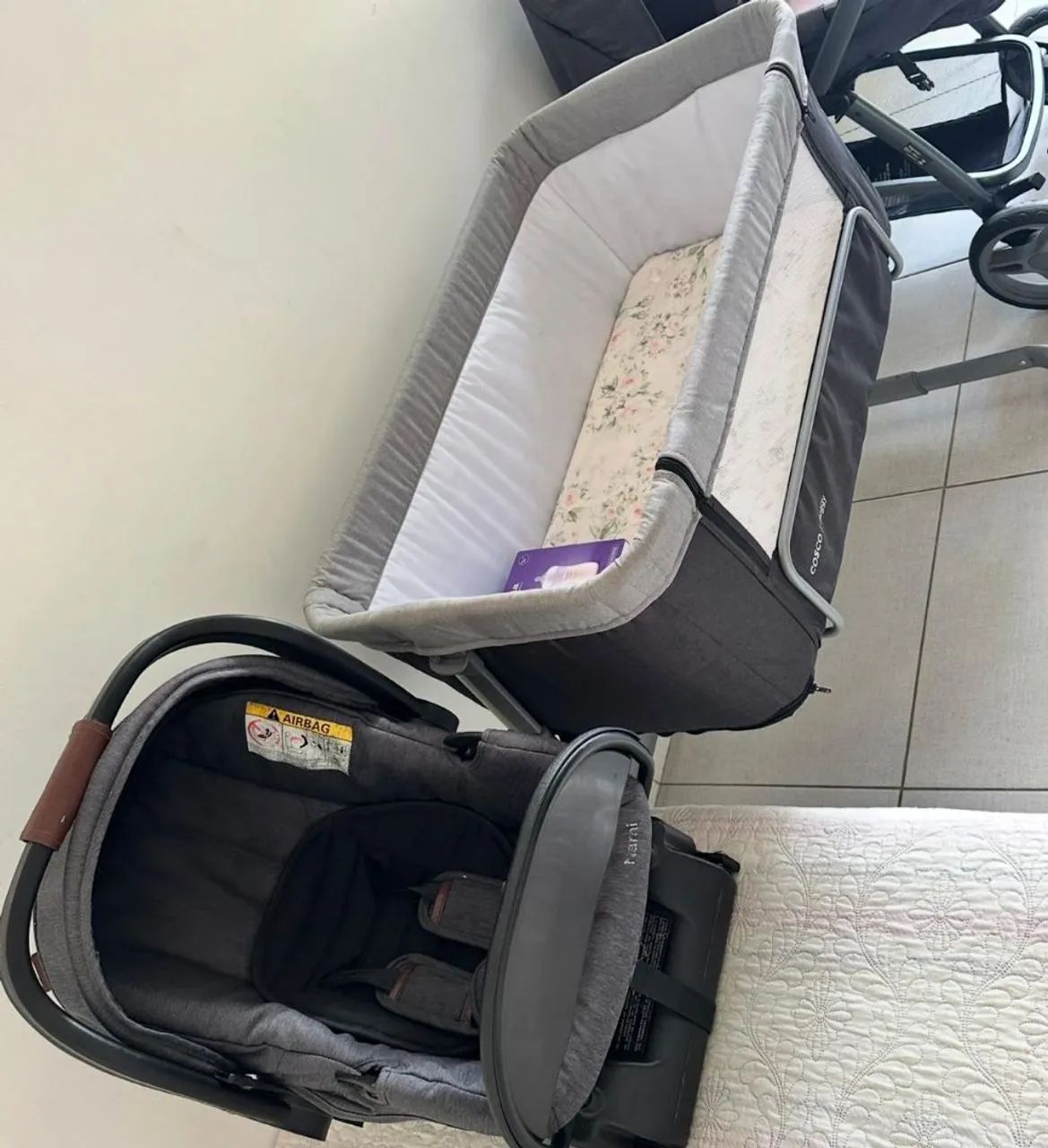 Berço e bebê conforto novíssimo  - Foto 4